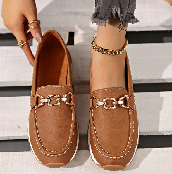 Chloe - Comfy Flat Buckle Loafers