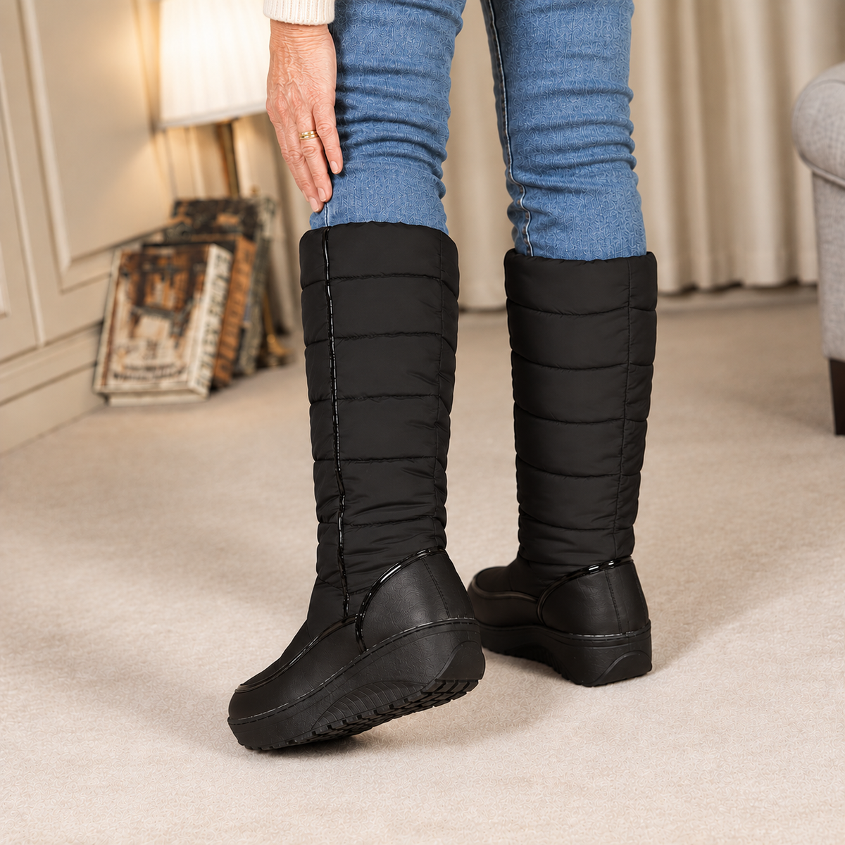 Marisol | Knee-High Faux Fur-Lined Boots