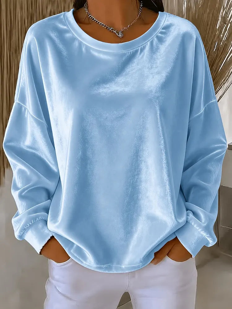 Aria Satin Oversized Sweatshirt