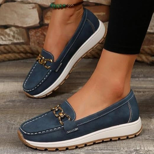 Chloe - Comfy Flat Buckle Loafers