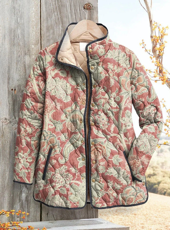 Marlowe Floral Print Quilted Jacket