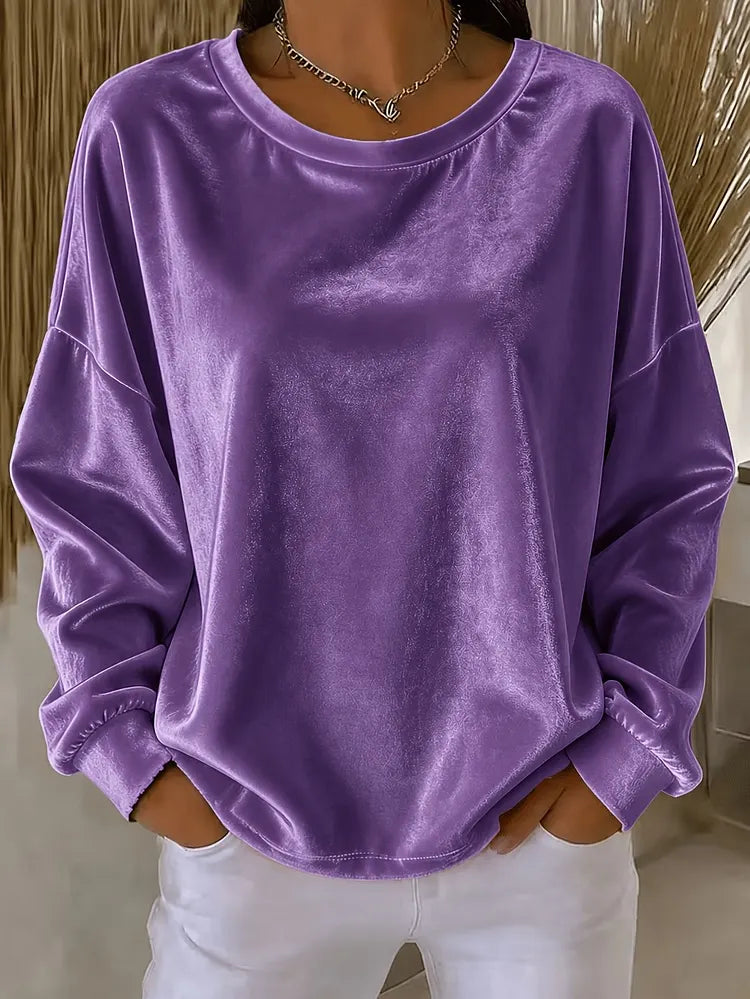 Aria Satin Oversized Sweatshirt