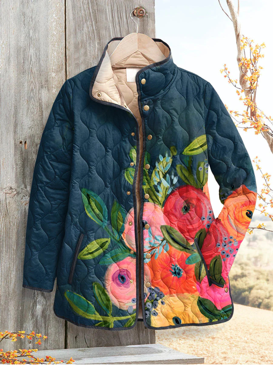 Marlowe Floral Print Quilted Jacket