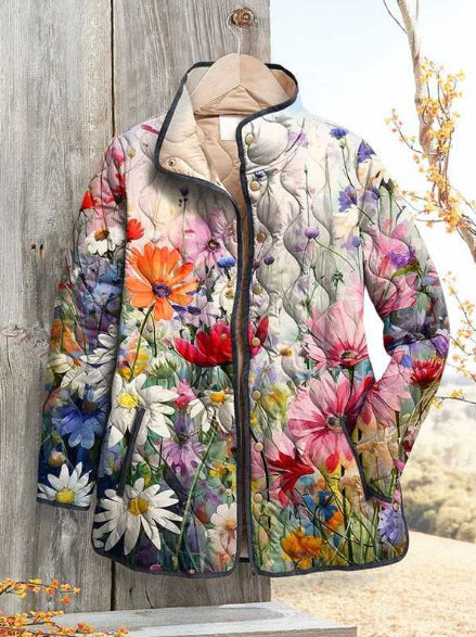 Marlowe Floral Print Quilted Jacket