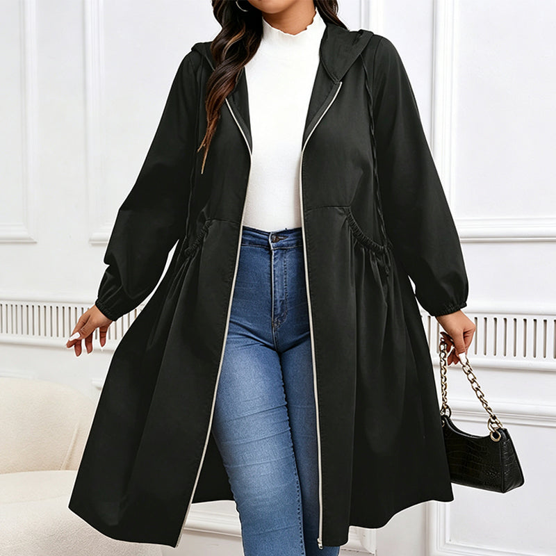 Comfy Mid-Length Hooded Everyday Jacket